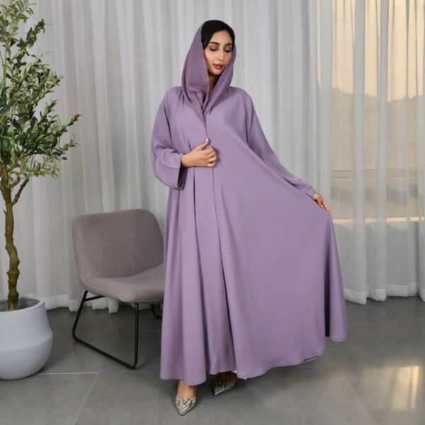 عباية صيفية لف بتصميم كلوش أنيق بلون اللافندر الجذاب