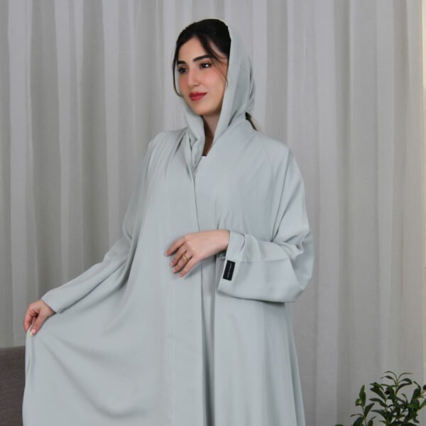 عباية صيفية لف بتصميم كلوش أنيق بلون التيفاني المميز - Image 3